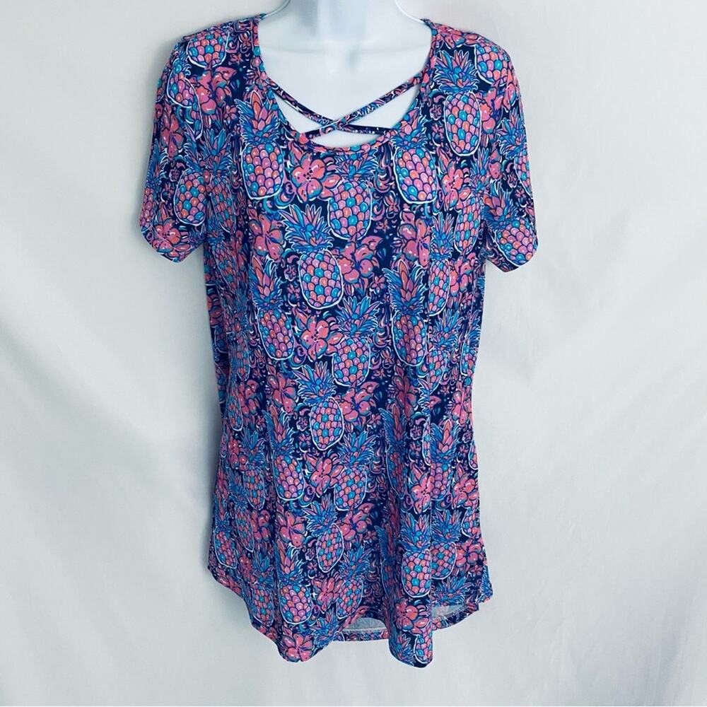 NWOT Simply Southern Floral Pineapple Tunic Size Medium